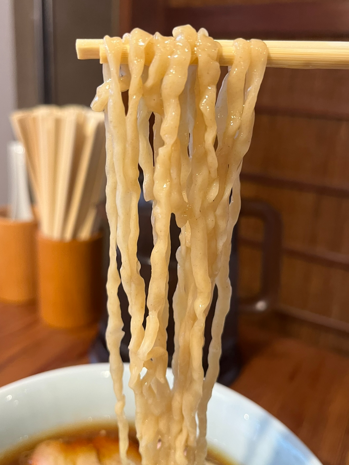 中華そばしば田麺上げ