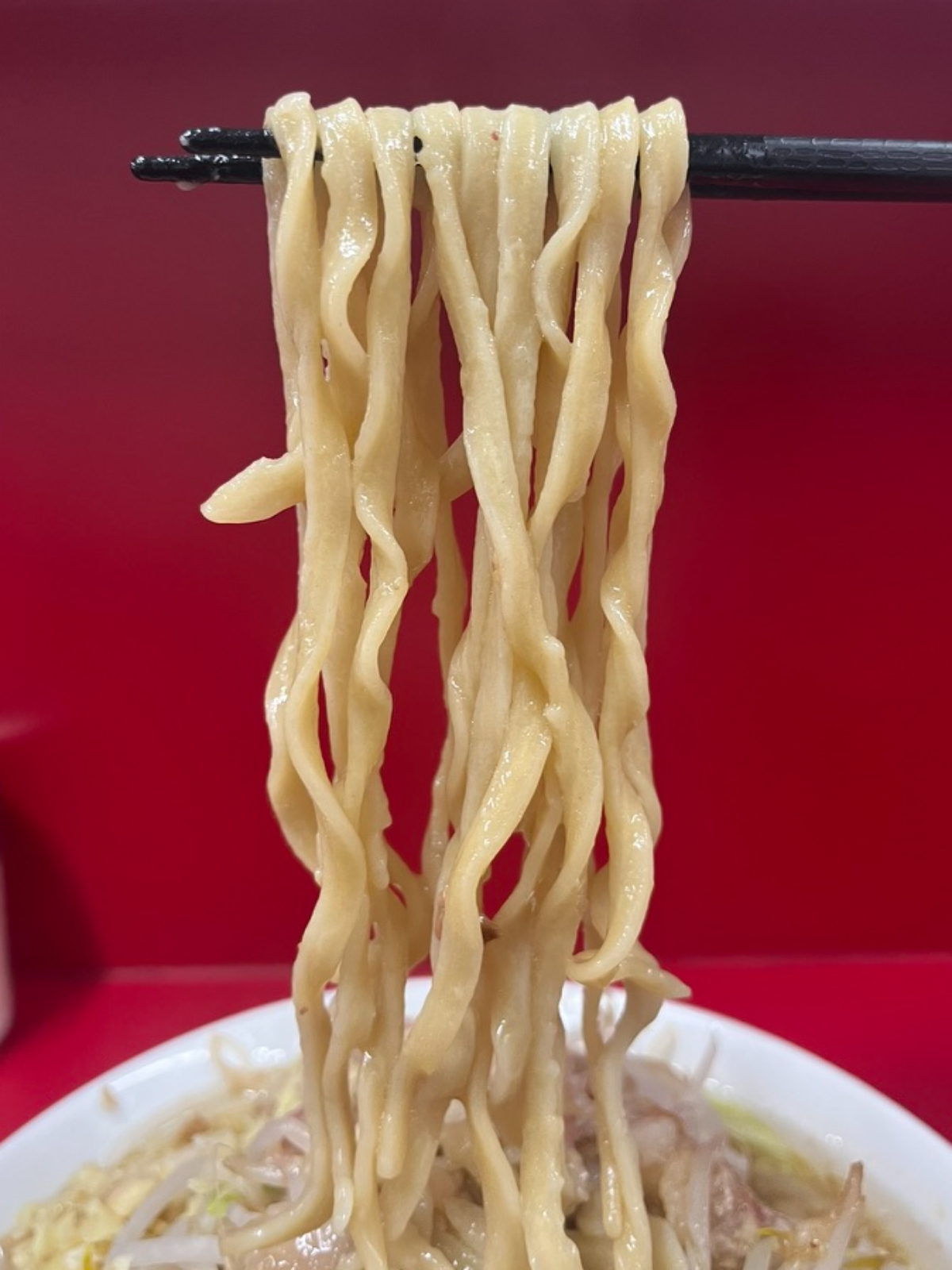 ラーメン二郎大宮公園駅前店麺上げ