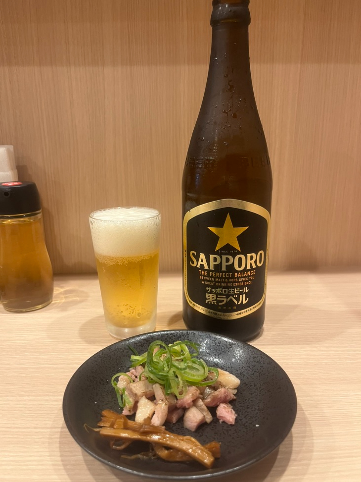 中華蕎麦一心ビールとおつまみ