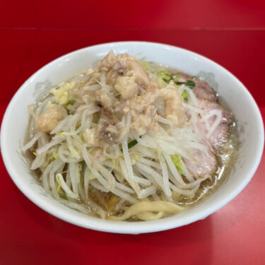 ラーメン二郎生田駅前店小ラーメン