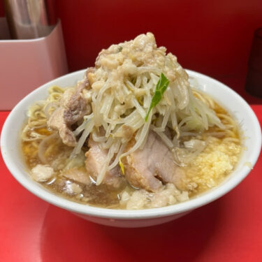 ラーメン二郎上野毛店小ラーメン