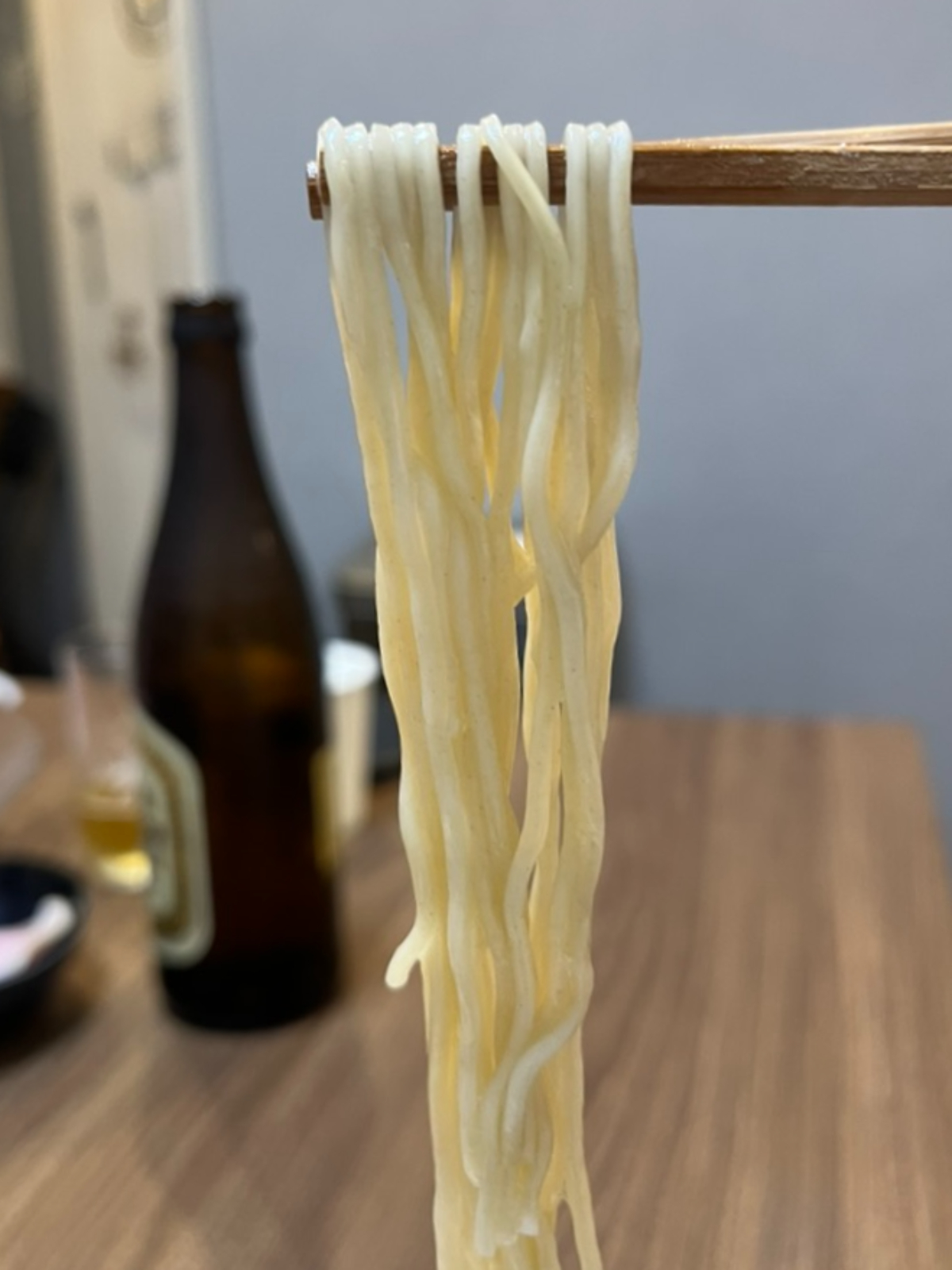中華そばひしお麺上げ