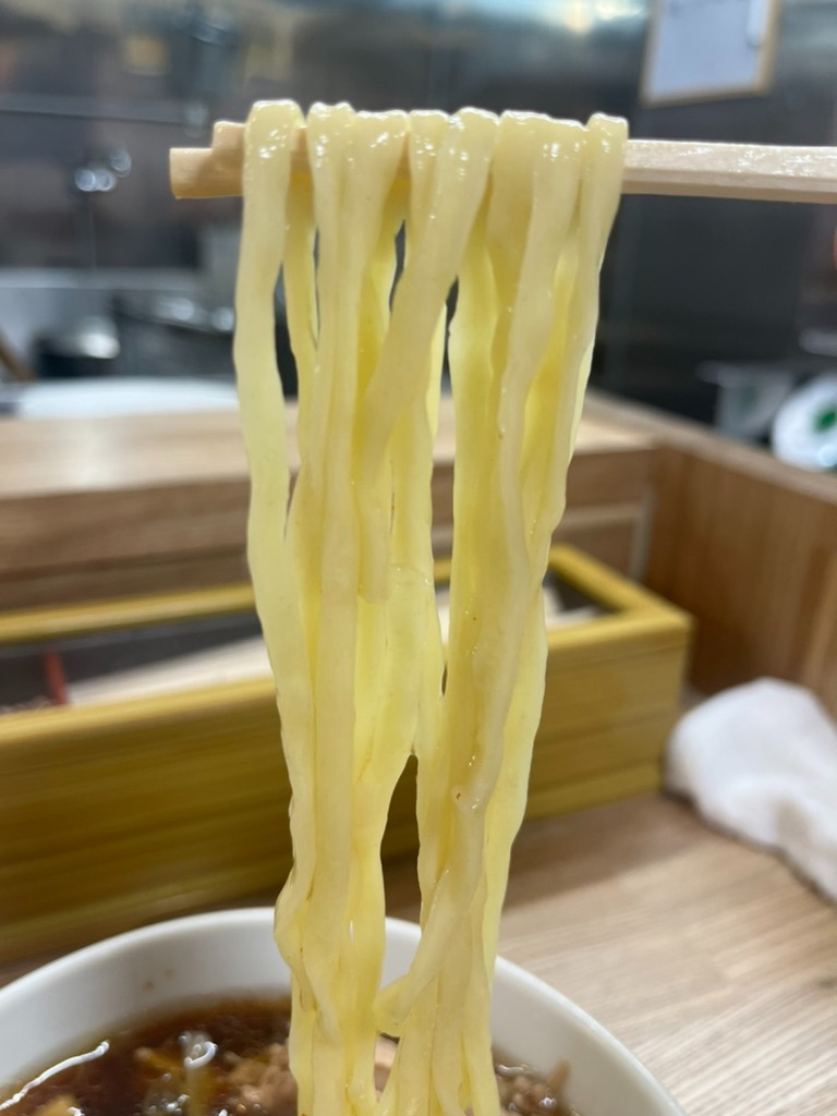 らぁめんふるいち麺上げ