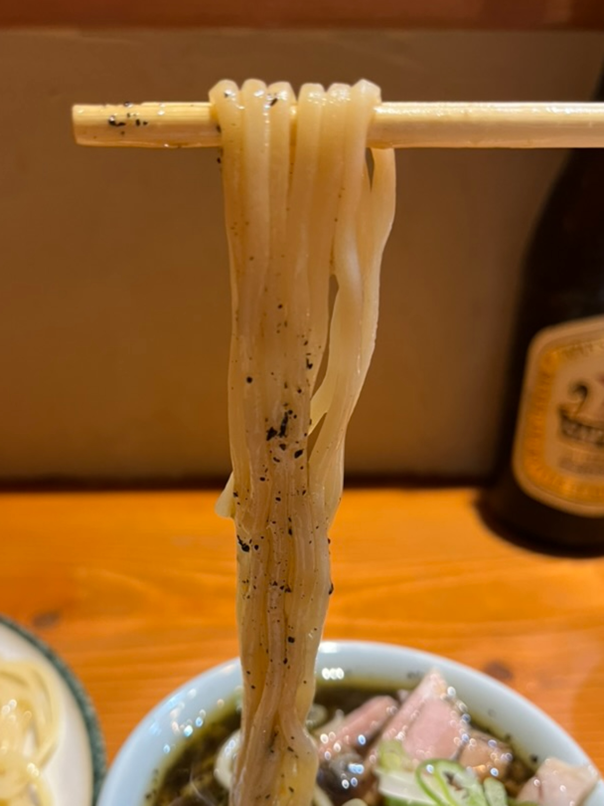 中華そばの店りょうがつけ麺麺上げ