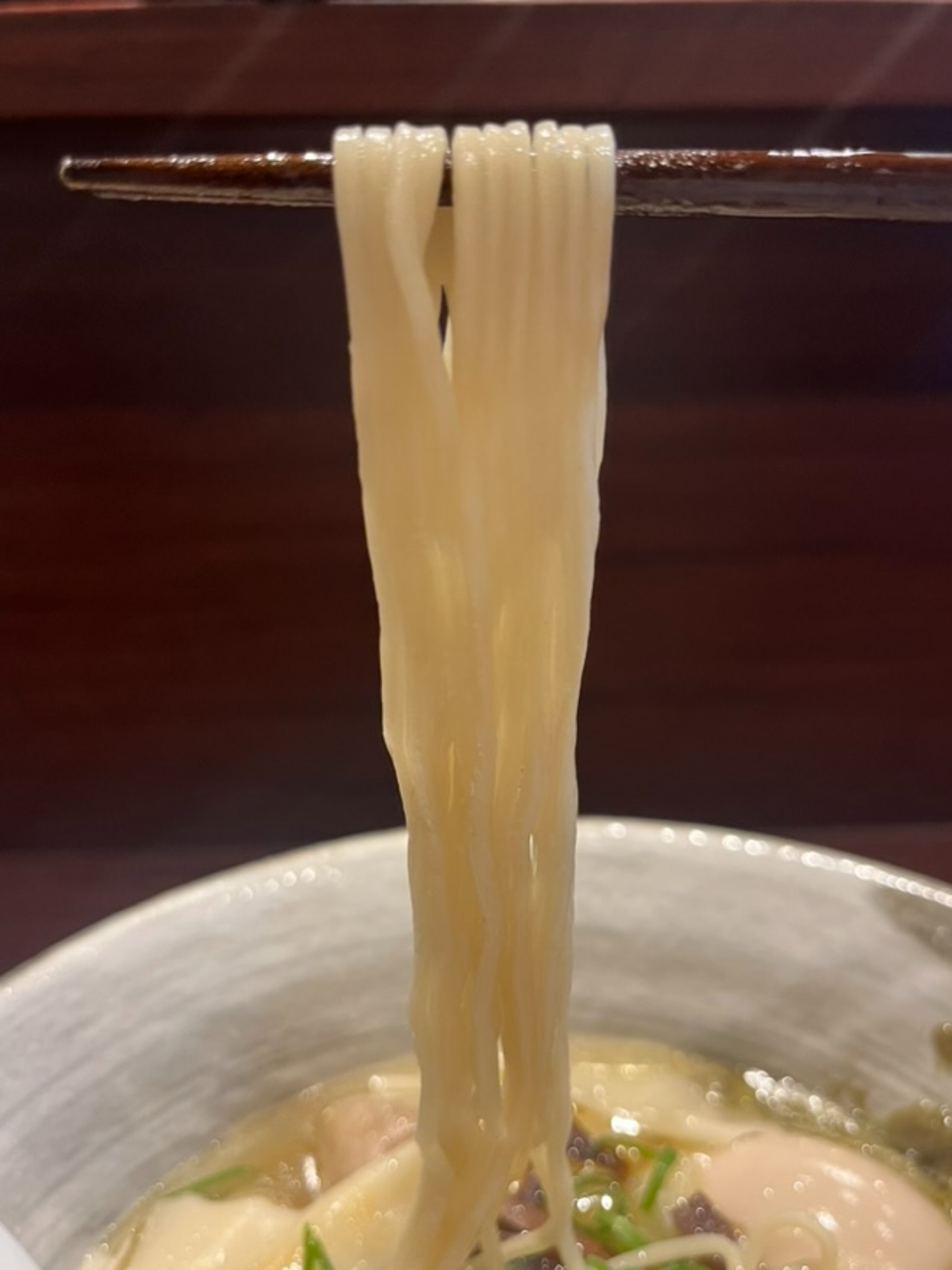 らぁ麺花筏麺上げ