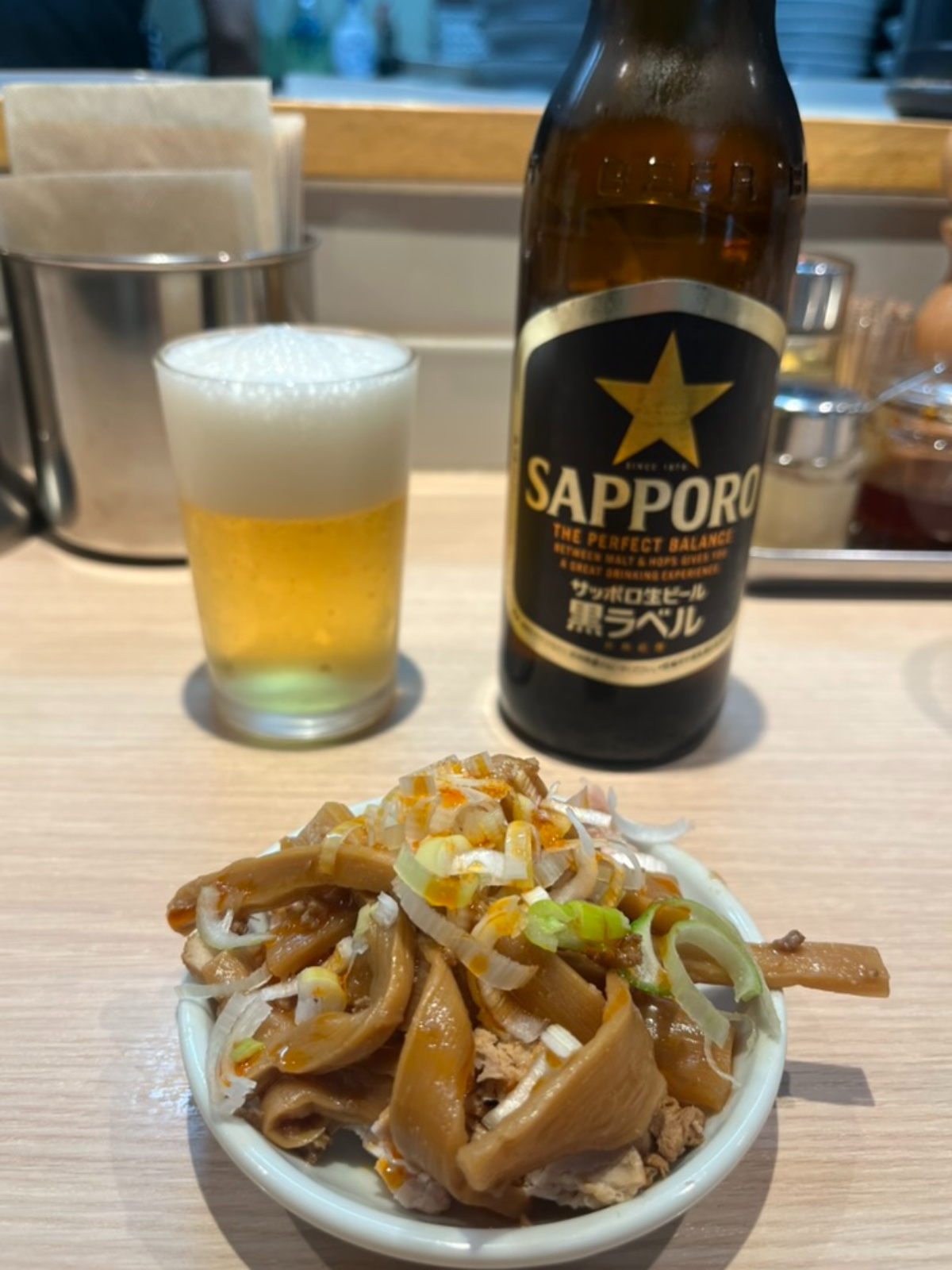 桜上水船越ビールとおつまみ