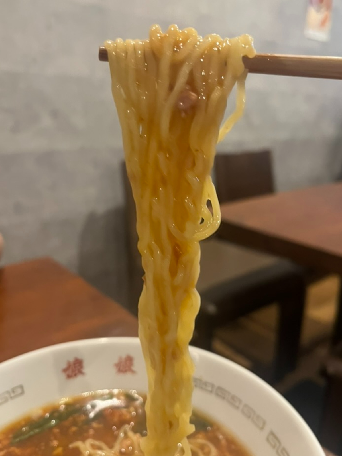 娘娘浦和仲町店ラーメン麺上げ