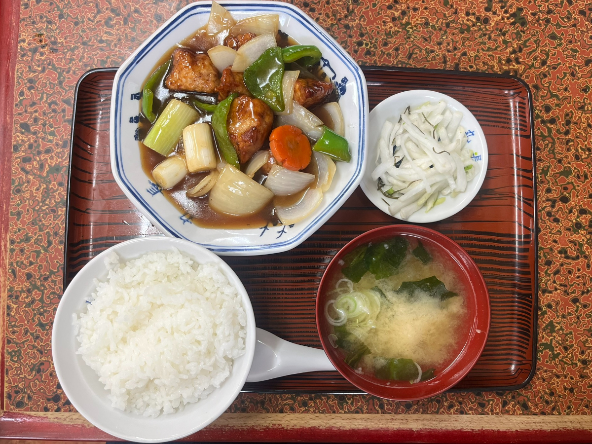 中華丸長酢豚定食