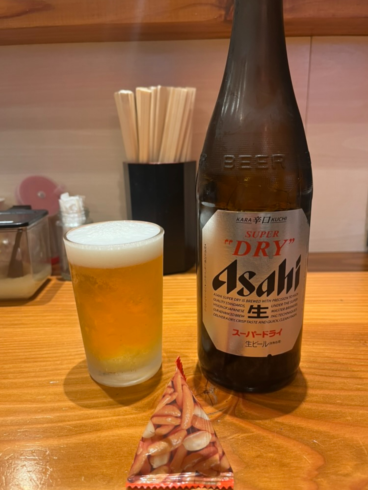 ラーメンショップ◯化池袋店ビール