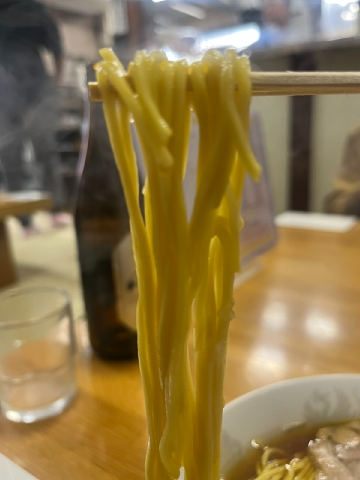 みんみんラーメン本店麺上げ