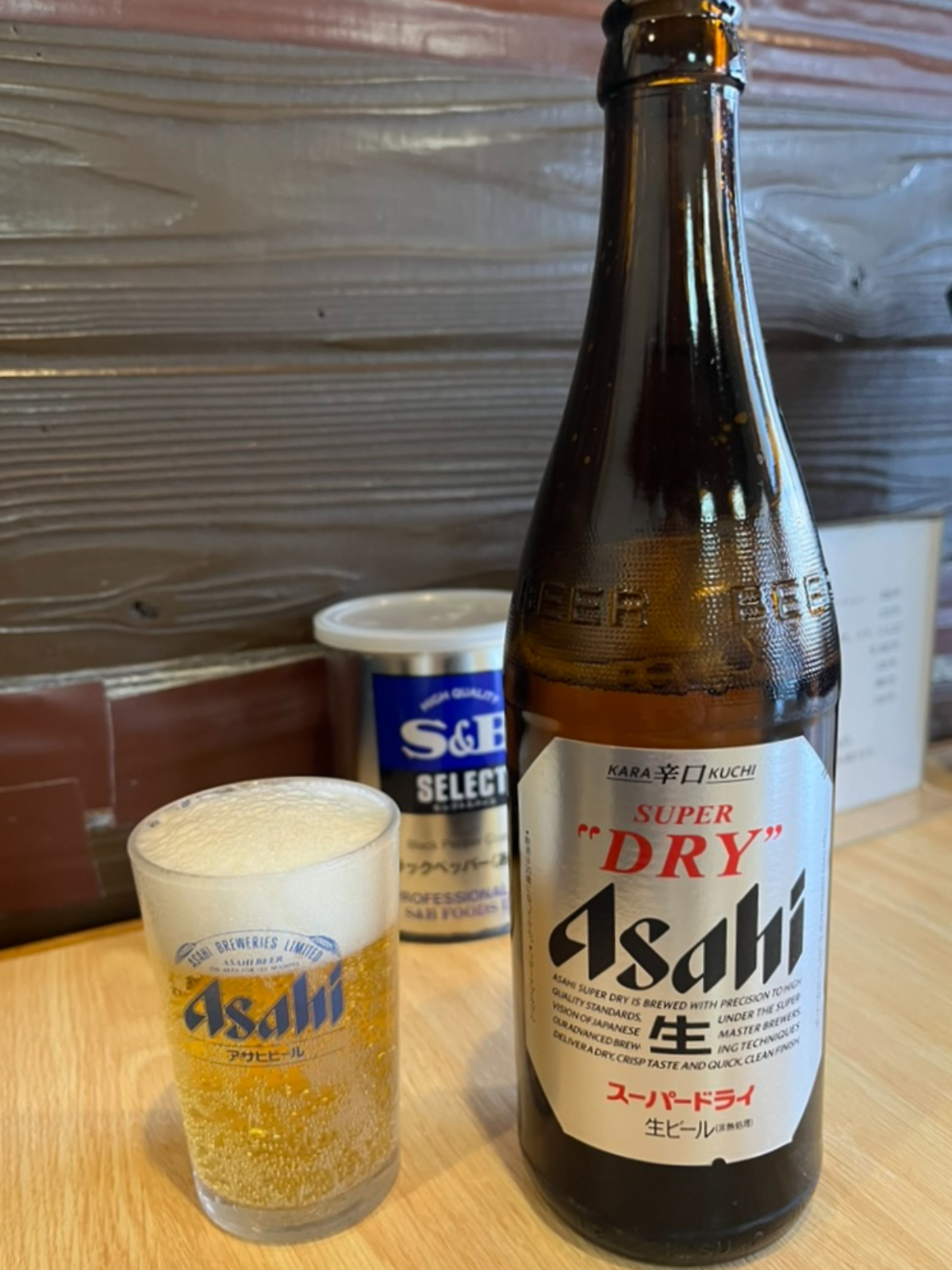 純手打ちラーメン長八ビール
