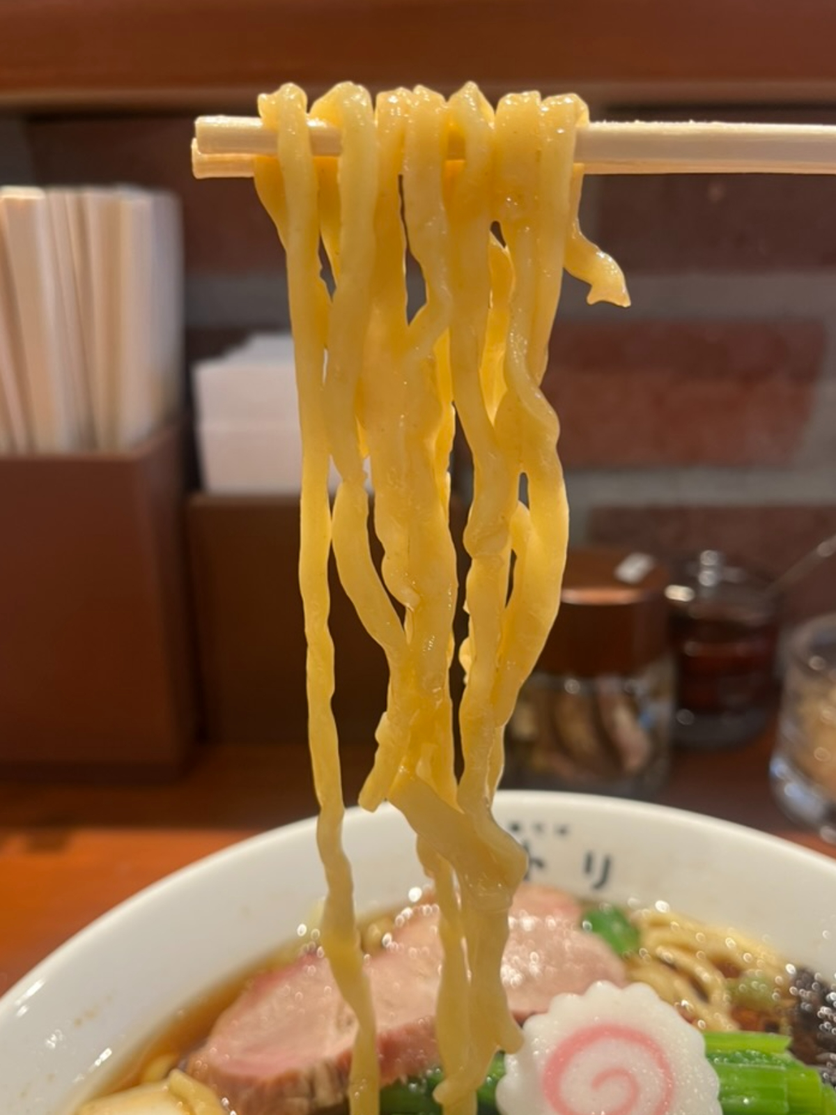 中華そばナトリ麺上げ