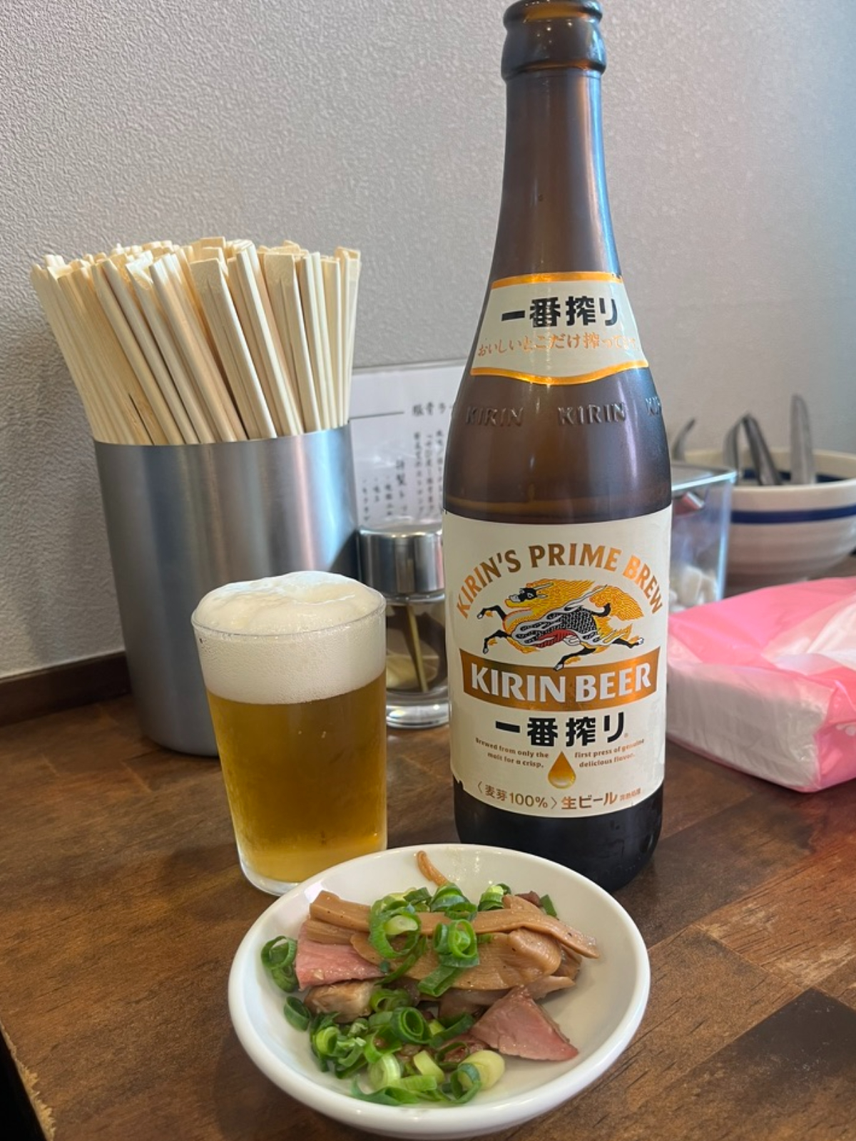 豚骨ラーメン開王ビール