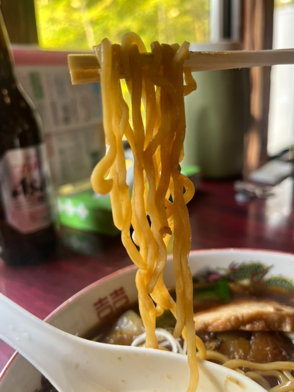 らーめん八平麺上げ